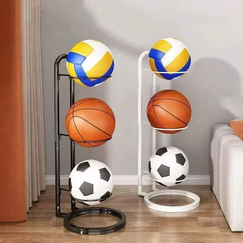 Meltset Basketball Lagerung Rack aus Metall in Schwarz für Kinder und Sportarten wie Fußball oder Volleyball - Bild 2