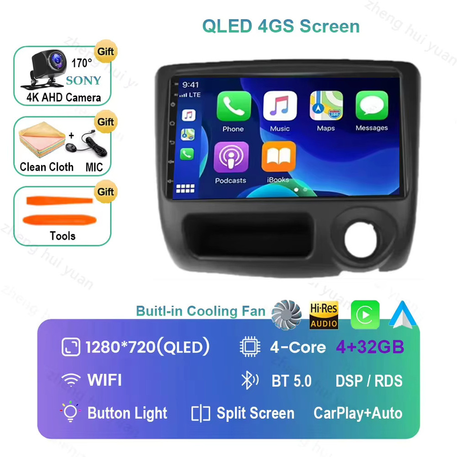 TIEYEZ Android 16 Multimedia-Radio für Toyota Vitz Yaris Echo 1999 - 2005 mit Carplay, Android Auto und Rückfahrkamera Unterstützung, Schwarz - Bild 6