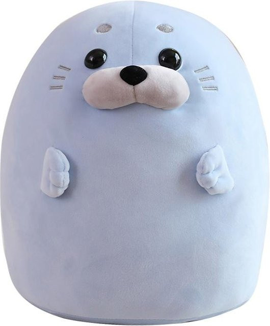 Yiran Health & Beauty Fette Robbenpuppe Plüschtier, Weiß Blau, 30cm, ab 3 Jahren - Bild 1