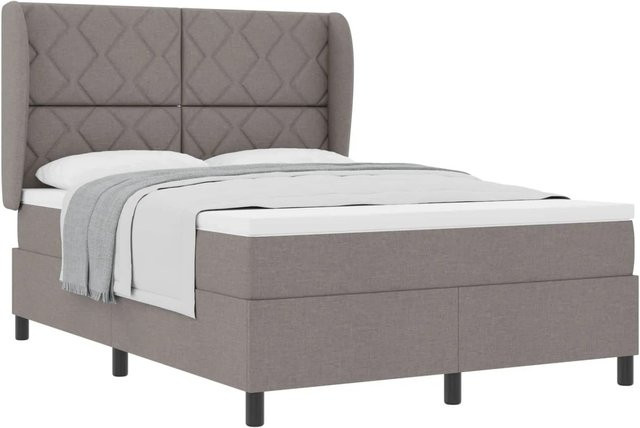 vidaXL Boxspringbett mit Matratze in Taupe, modern gepolstert, B/T: 160 x 200 cm - Bild 1