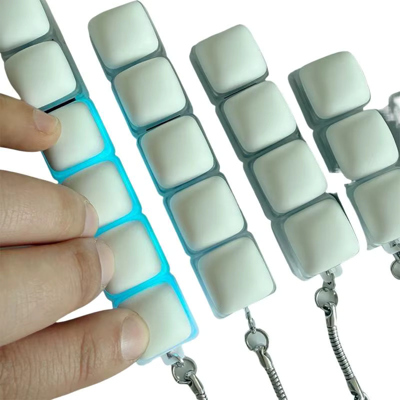 Weißer Brot-Design Fidget-Schlüsselanhänger, Tastaturkappen-Design - Bild 2