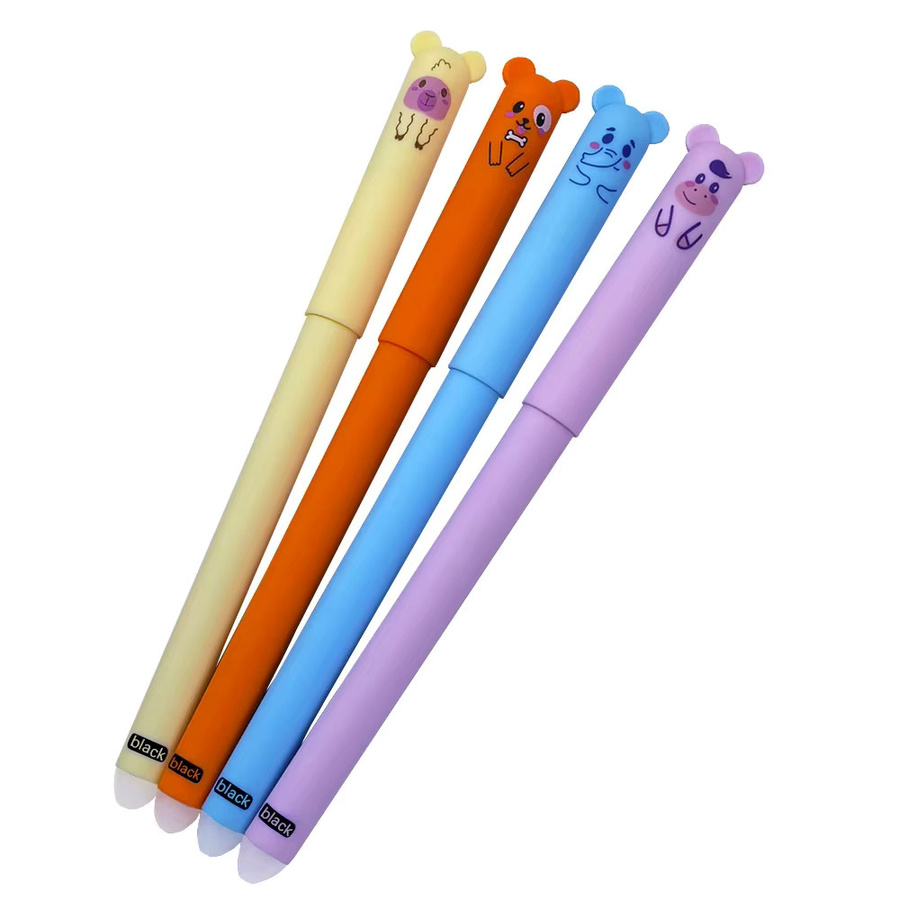 Kissbuty Kawaii Löschbare Gel Stifte Set mit 27 Teilen, 0,5mm Feinspitze, Farben: Schwarz, Blau und Mehrfarbig, ideal für Schule und Büro - Bild 2