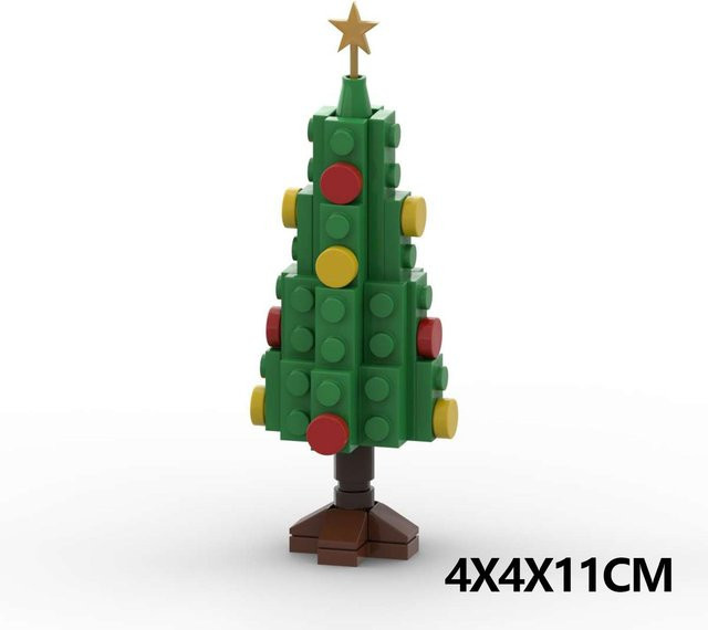 MOC Kreativer Weihnachtsbaum Winter Serie Auto, Baustein Modell, ab 14 Jahren - Bild 1