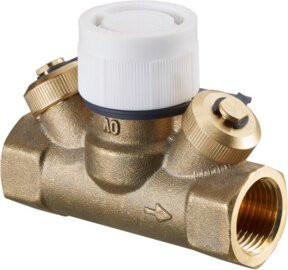 Oventrop Regelventil Hycocon ETZ DN 20, PN 16, beidseitiges Innengewinde aus Messing in Gold/Brushed Brass - Bild 1