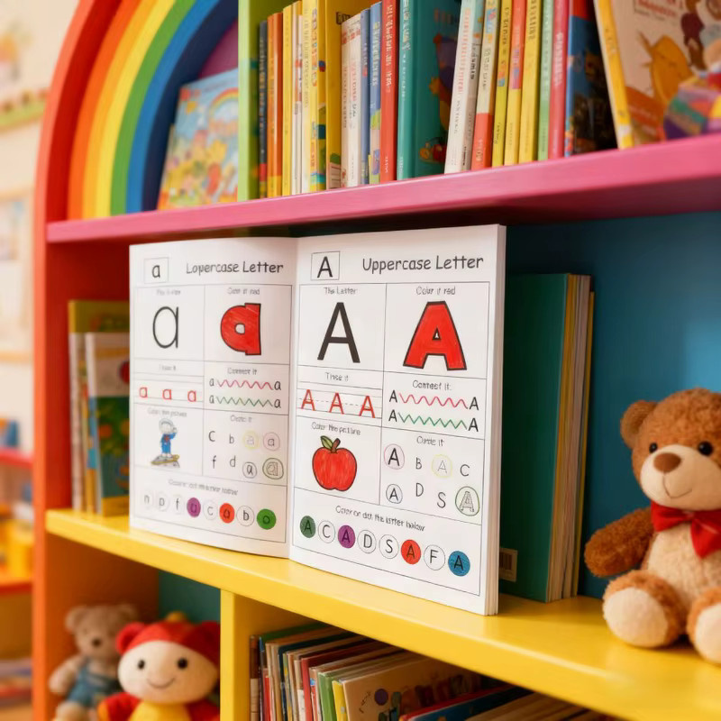 BOHY Englisches Übungsbuch für Kinder zum Alphabet und zur Wortzeichnung, Rot und Mehrfarbig - Bild 3