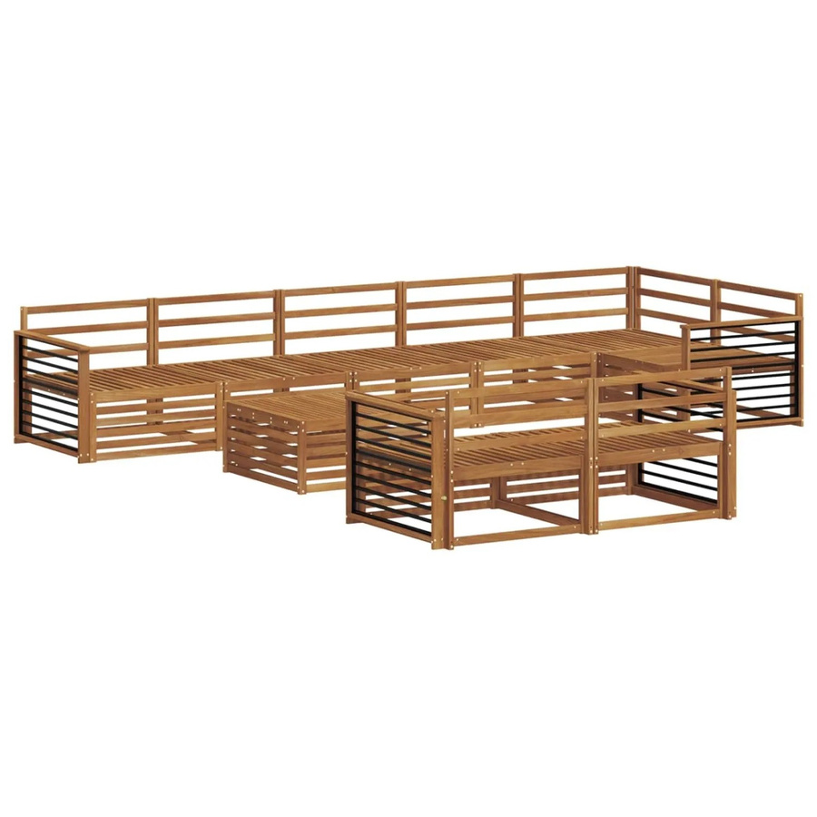 vidaXL Outdoor-Sofagarnitur 9-teilig aus Akazienholz in Braun - Bild 2