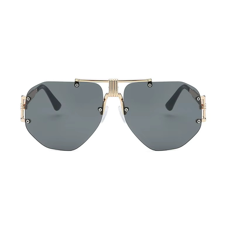 Oec Oculos o53 Sonnenbrille, randlos, Metall, schwarz, transparent, Unisex - Bild 1