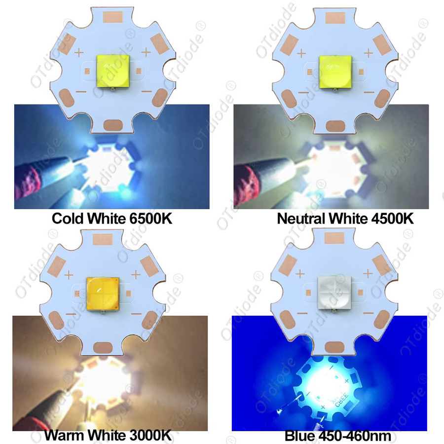 20W XHP50 XHP50.2 5050 SMD COB LED Diodenperlen der zweiten Generation für Taschenlampen in Kaltweiß 6500K oder Neutralweiß 4500K (DC3V/6V/12V) - Bild 2
