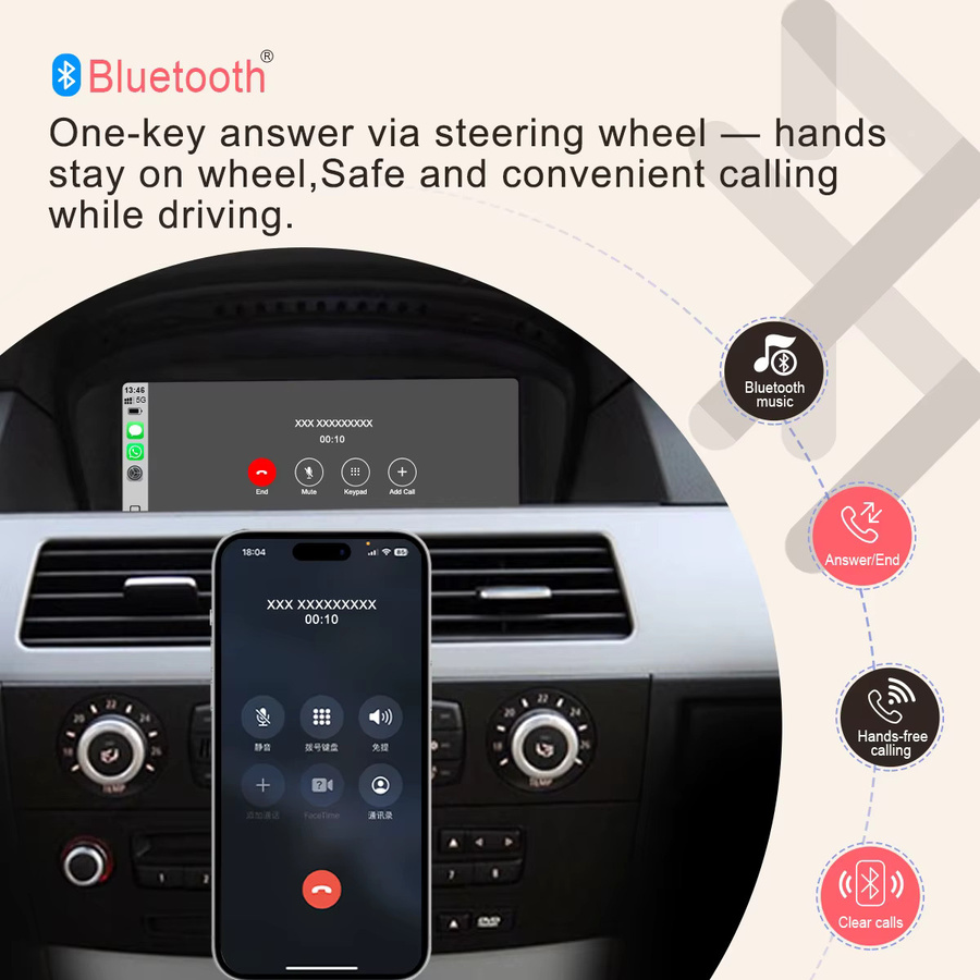 DMDNAVI Android Autoradio mit 10,25 Zoll Display für BMW X5 E70 und X6 E71 (2007-2010), 64GB, 8G RAM, kabelloses CarPlay und Android Auto, 4G WiFi und GPS, Schwarz - Bild 3