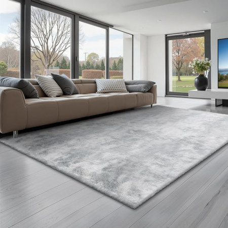 VEVOR Hochflor Teppich Grau-Mix, weicher Shaggy Teppich für Wohnzimmer und Schlafzimmer, rutschfest und pflegeleicht, B: 274,3 cm, T: 182,9 cm