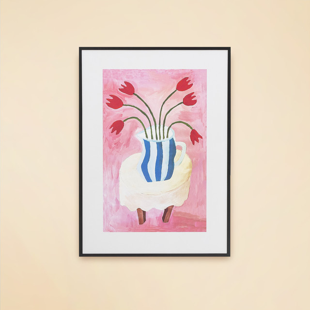 Bloomingville Illustration Florentina Wandbild in Schwarz und Multicolour - Bild 1