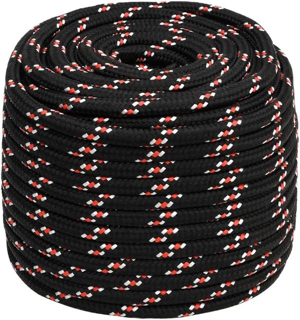 vidaXL Bootsseil aus Polypropylen in Schwarz, Durchmesser: 18 mm, Länge: 100 m - Bild 1