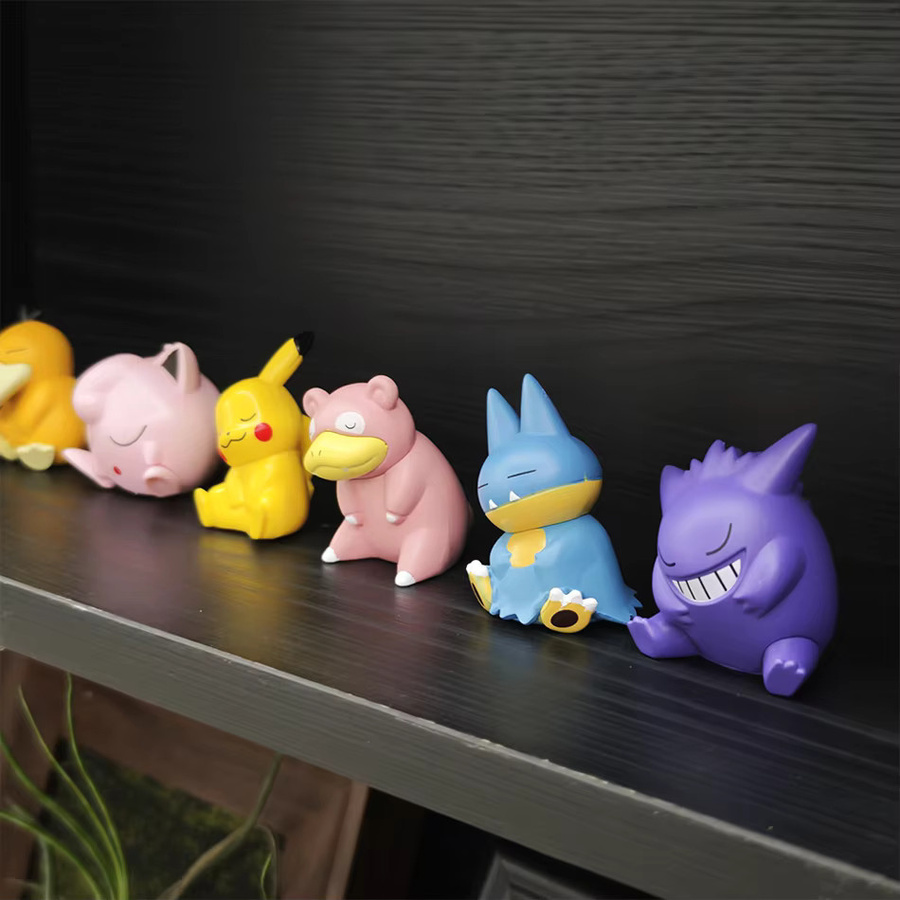 Bandai Pokémon Schlaf-Serie Modellfiguren, 6-teiliges Set, PVC - Bild 4