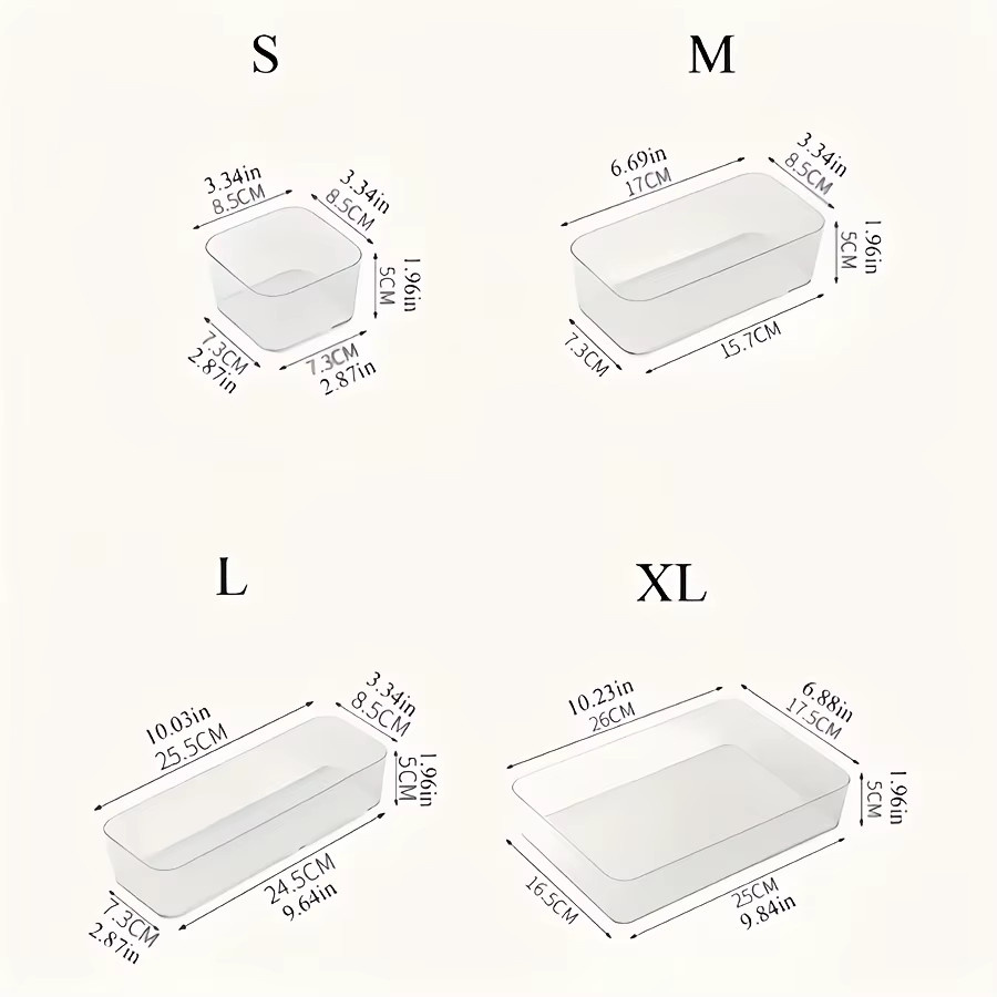 Transparente Acryl Schubladen-Trennwand und Aufbewahrungsbox als Make-up-Organizer und Desktop-Aufbewahrungsbox für Schönheitsprodukte - Bild 2
