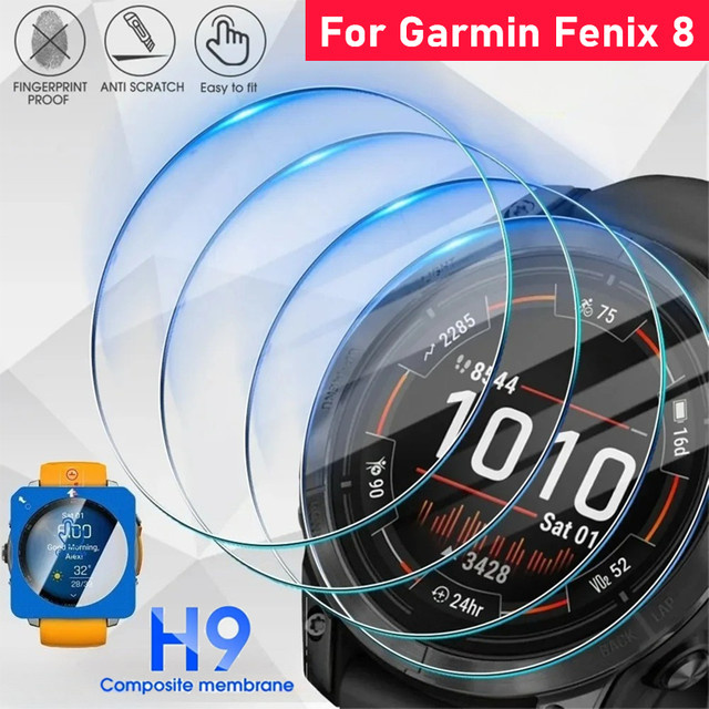 Schutzfilm gehärtetes Glas für Garmin Fenix 8, 43 mm, 47 mm, 51 mm - Bild 1