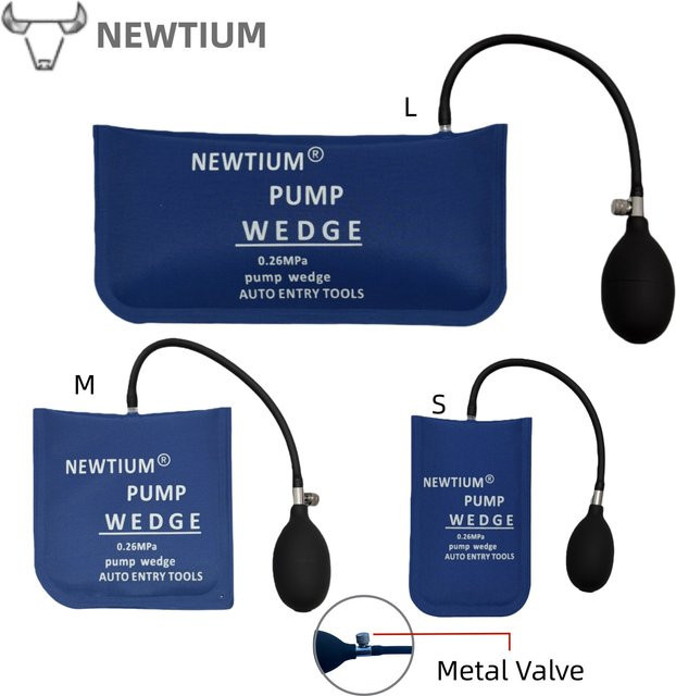 NEWTIUM Werkzeugset mit aufblasbarem Pumpenkeil als komplettes Airbag-Set für die Installation und Reparatur von Kfz-Türen und Fenstern - Bild 1