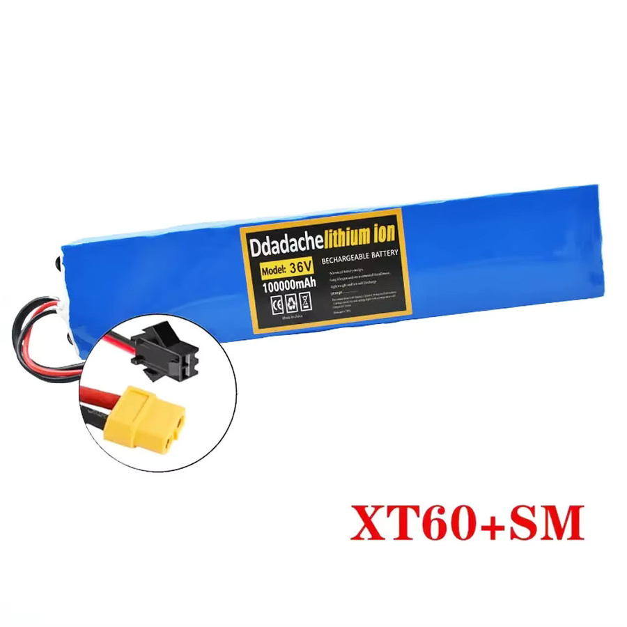 Ddadache Lithium-Ionen-Akku 36V 10S3P 100000mAh mit BMS und XT60+JST-Anschluss in Blau für Elektroroller und E-Bikes - Bild 2