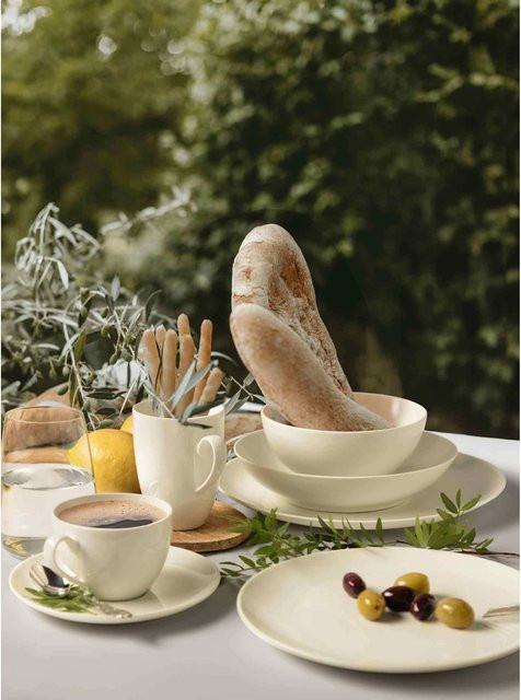 Seltmann Weiden Milch- und Zuckerset Savona Fine Diamond aus Porzellan in Beige und Weiß, 2er Set - Bild 1