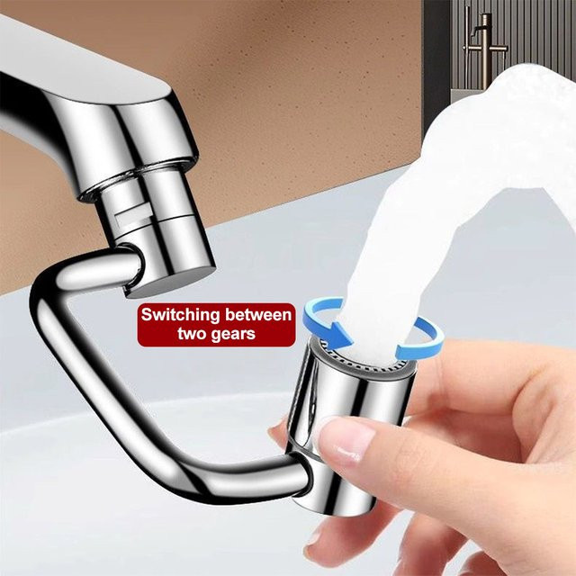 Multiyilego 1080 Grad rotierender Wasserhahn-Verlängerungsarm für Badezimmer und Küche - Bild 1