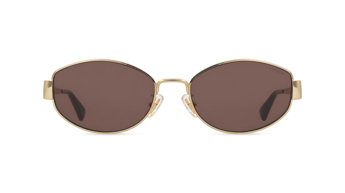 Coach HC7192D Sonnenbrille, Vollrand, Hexagonal, Metall, Gold, Damen - Bild 1