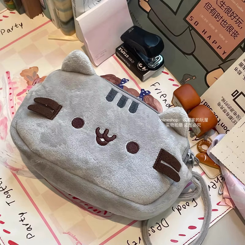 Pusheen The Cat Napping Cat Federmäppchen in Grau mit doppellagigem Design für Schüler - Bild 1