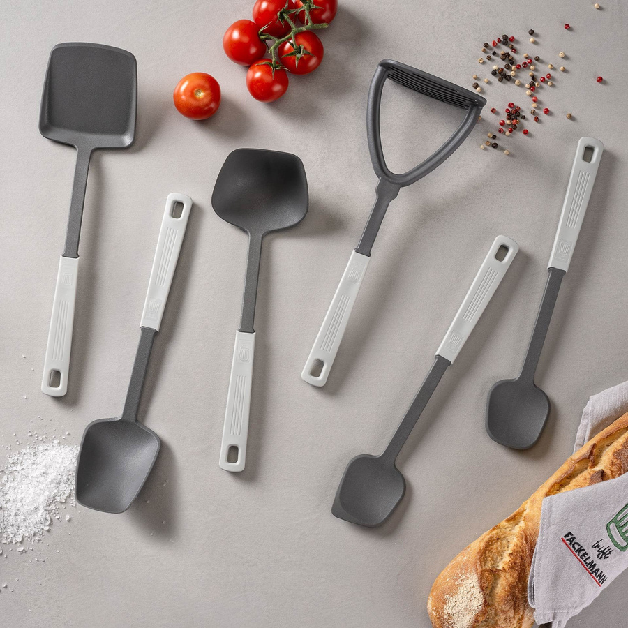 Fackelmann Küchenhelfer-Set Köln, 6-teilig, Silikon, Grau, hitzebeständig und spülmaschinenfest - Bild 2