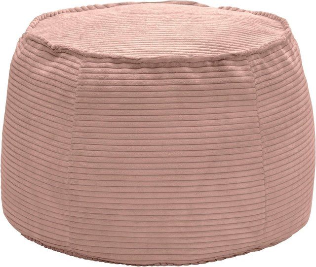 Mömax Hocker Lucylla in Rosa mit Cord-Bezug und zylindrischer Form - Bild 1