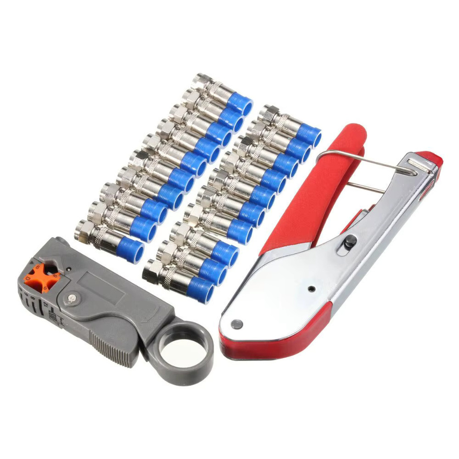 Mr Drill Koaxialkabel-Crimpzange mit Abisolierfunktion für Videokabel und Elektriker-Arbeiten - Bild 2