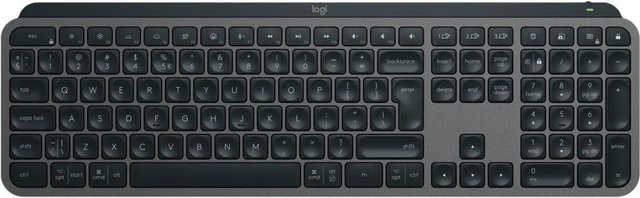 Logitech MX Keys S Kabellose Tastatur mit Hintergrundbeleuchtung, Bluetooth LE, Scissor-Key, QWERTY US-Englisch, Graphit - Bild 1