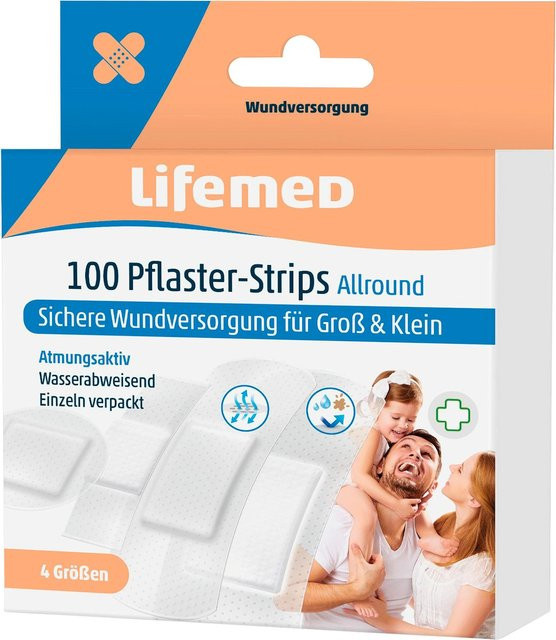 Lifemed Pflaster-Strips, 100 Stück - Bild 1
