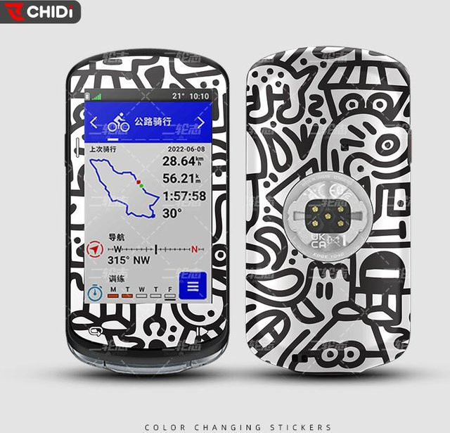 Wasserdichter und kratzfester Aufkleber für Garmin Edge 1040 GPS in Grau - Bild 1