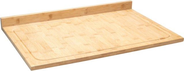 Genialo Bambus-Back- und Schneidebrett, rechteckig, braun, beidseitig verwendbar mit Saftrinne - Bild 1