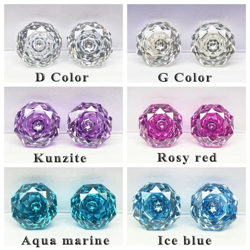 NewCubic Zirkonia Stein Octagon Rose Cut, Mehrfarbig, Lose Steine - Bild 3