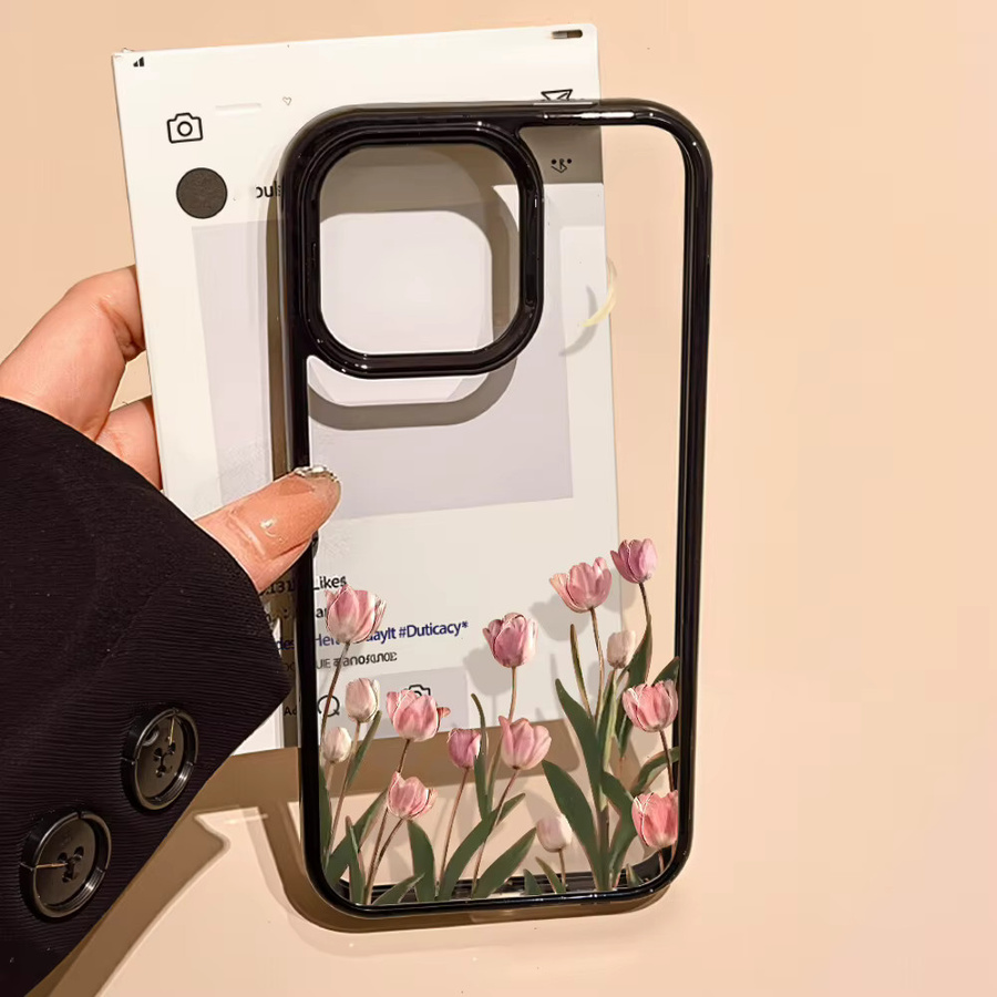 Luxus Blumen Handyhülle aus Acryl für Apple iPhone 17 Pro Max, 16 Pro Max, 15 Pro Max, 14 Pro Max, 13 Pro Max, 12 Pro Max und iPhone 11/13/14/15/16/17 Modelle - Bild 2