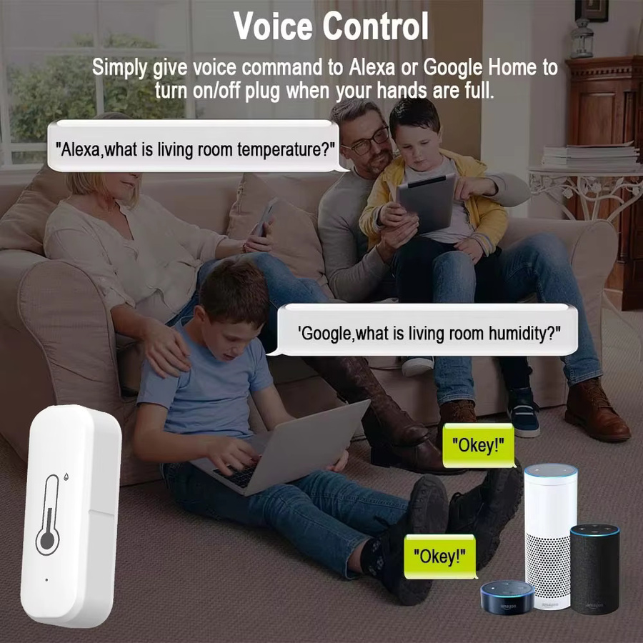Tuya WLAN Temperatur- und Feuchtigkeitssensor in Weiß mit Smart Life App-Steuerung für dein Smart Home - Bild 4