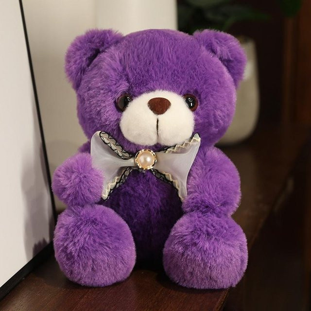 Linyi toy Fliege Bär, Plüschtier, violett, 20cm - Bild 1