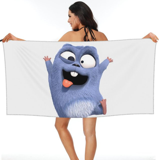 Strandtuch Grizzy und die Lemminge aus weicher Mikrofaser, schnelltrocknend und saugfähig, B/H: 70 x 140 cm, Multicolour - Bild 1