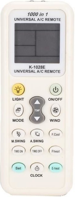 Techtrusty Universal-Fernbedienung für Klimaanlagen K-1028E in Weiß - Bild 1