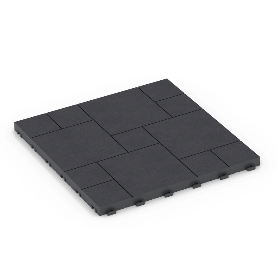 WARCO Blockmuster-Klickfliese Schiefer Anthrazit B/T/H: 38,5 x 38,5 x 2 cm - Bild 2