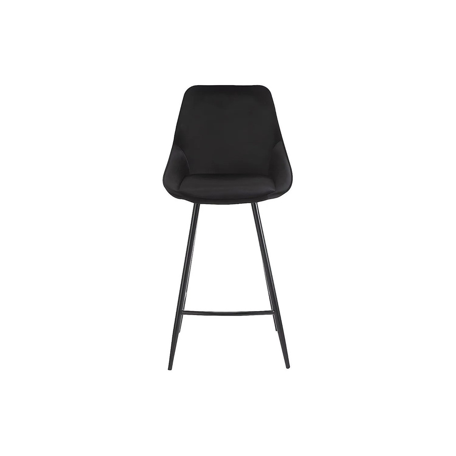 Barhocker Masurie von Vente-unique in Schwarz aus Samt, Breite: 48 cm - Bild 2