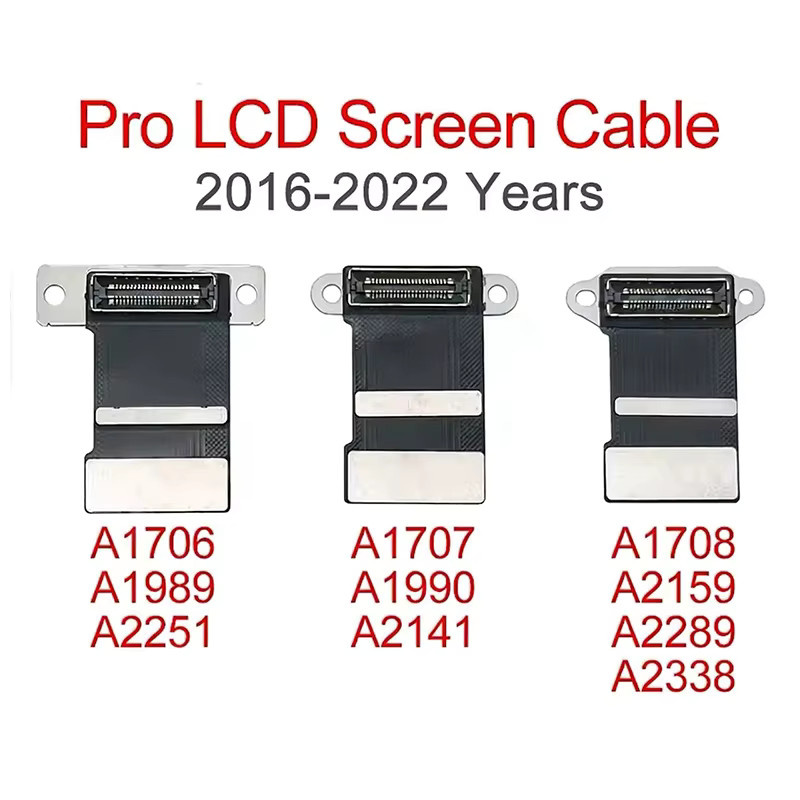 Apple LCD Display Flex Kabel in Schwarz für MacBook Pro Modelle A1706 A1707 A1708 A1989 A1990 A2159 A2141 A2251 A2289 A2338 (Baujahre 2016-2022) - Bild 1