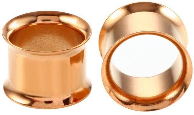 YULIN Ohrdehner Tunnel Plug, Edelstahl, Roségold, 20mm, Damen - Bild 1