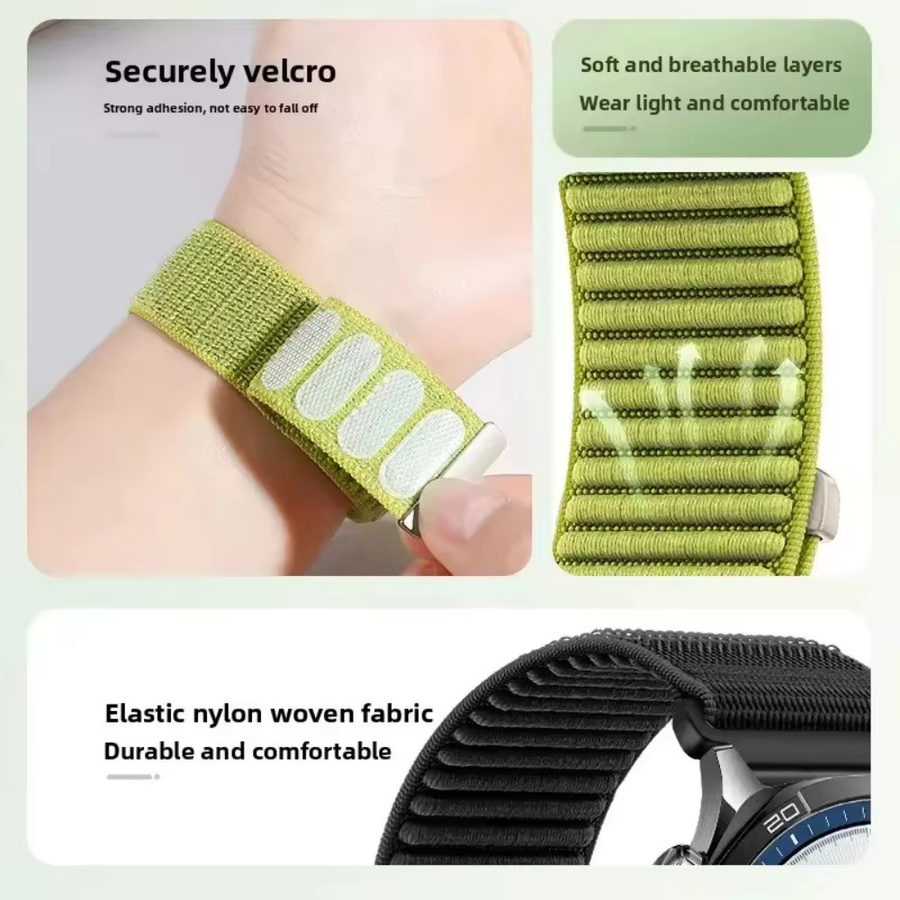 DAINU Uhrenarmband Nylon, Grün, Garmin Instinct 3 45 mm, Instinct E 45 mm, Unisex - Bild 3