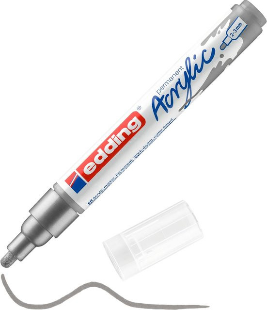 edding Acrylmarker 5100 Silber Permanent Marker mit Bullet Spitze - Bild 1