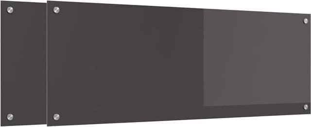 vidaXL Küchenrückwand aus gehärtetem Glas, 2 Stück, Dunkelgrau, B/H: 40 x 110 cm - Bild 1