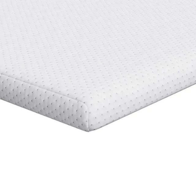 vidaXL Matratzenauflage aus Jacquard-Stoff in Weiß, B/T: 70 x 200 cm - Bild 1