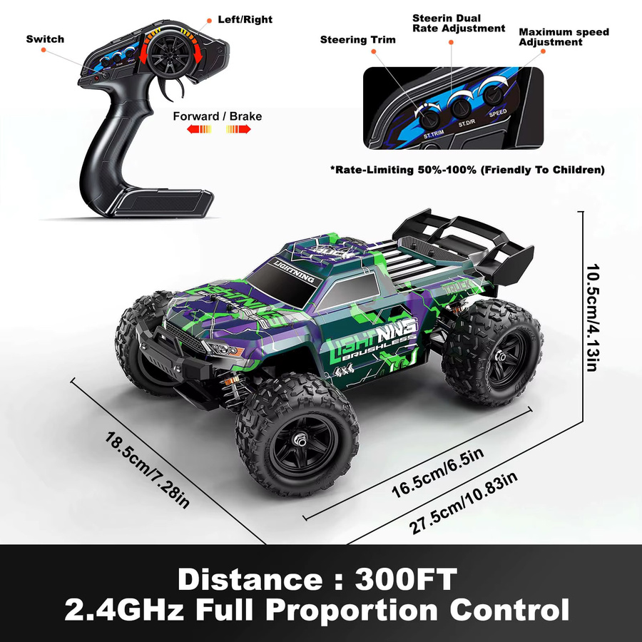 Womaqu RC-Truck, 1:18, bürstenlos, 4WD, Offroad RTR, ab 10 Jahren - Bild 7