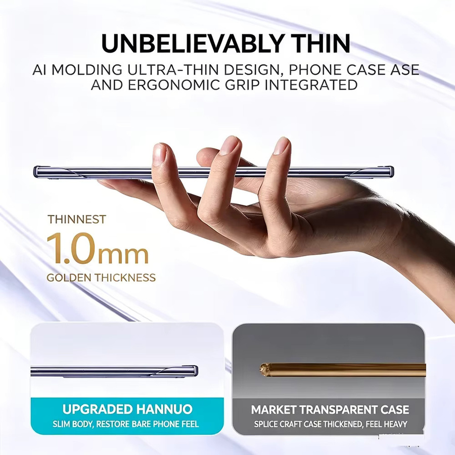 HANNUO Schutzhülle für Samsung Galaxy S26 Ultra, transparente und stoßfeste Hülle in Klar - Bild 2