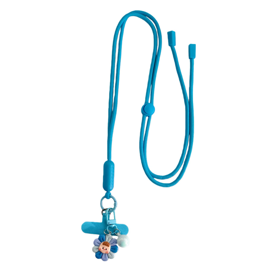 ZHANZHI Handy-Lanyard mit Cartoon-Sonnenblumen-Design als verstellbares Crossbody-Umhängeband in Pink - Bild 3