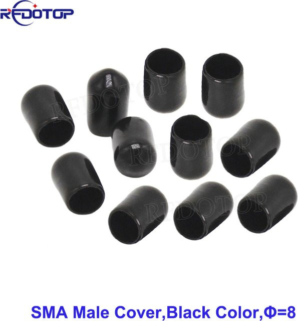 RFDOTOP SMA-Gummiabdeckungen in Schwarz als Staubkappen für SMA-Anschlüsse mit einem Durchmesser von 8 mm - Bild 1